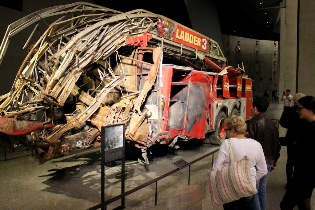 New York City Fire Department Ladder 3 Truck on display in the 9/11 Museum