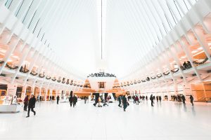 People walking in World Trade Center