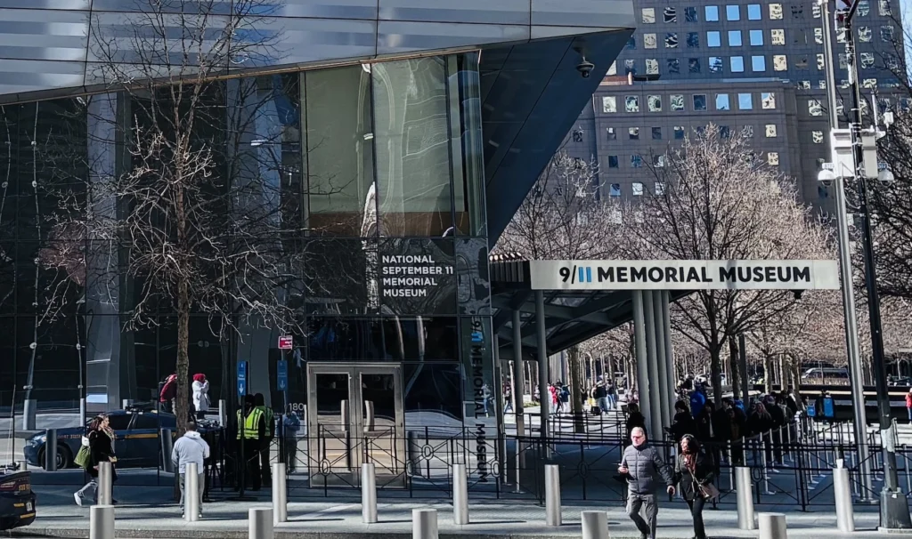 Entrance to 9/11 Memorial Museum in NYC