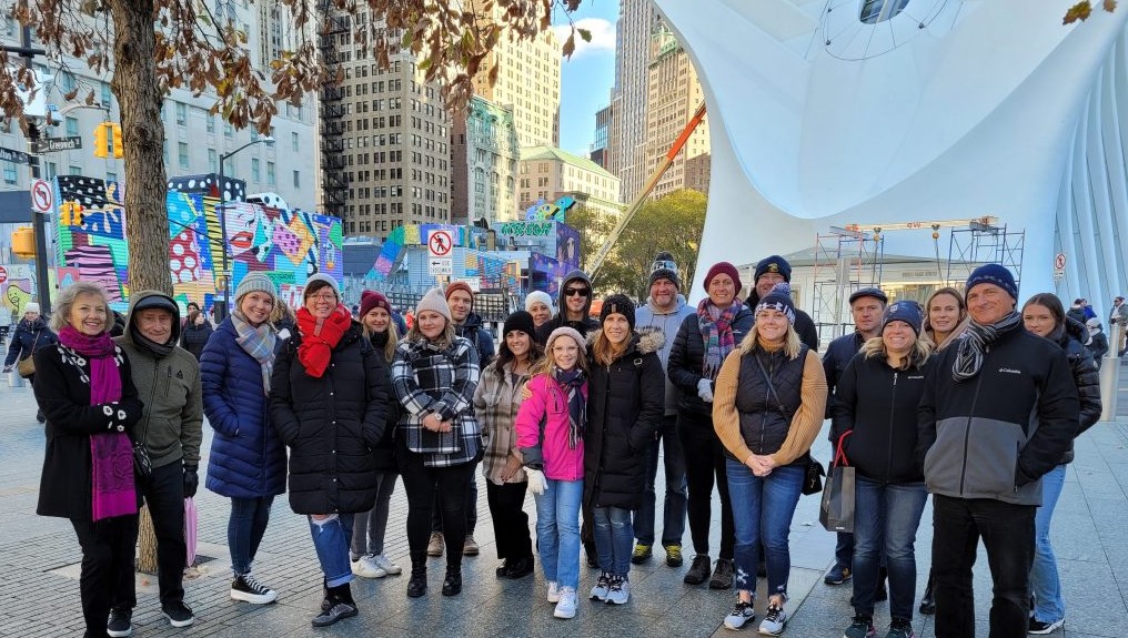 911 Ground Zero Tour group photo in NYC