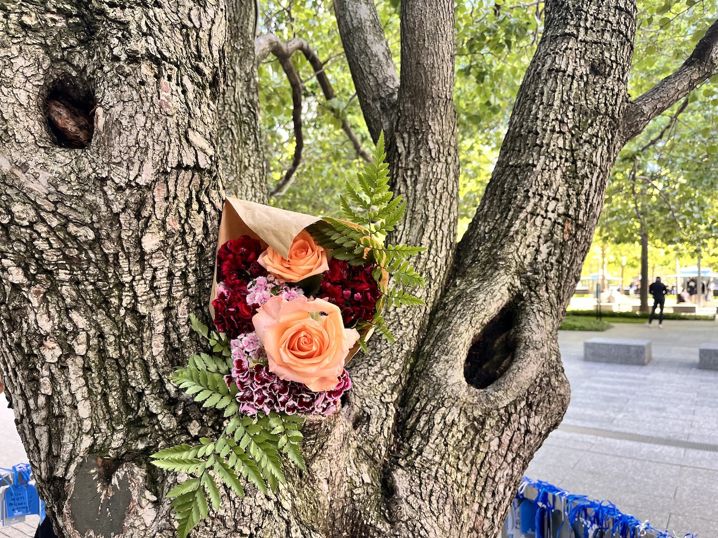Bouquet on branch of Survivor Tree