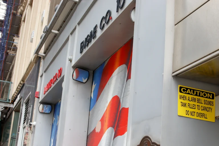 Firefighter station during 9/11 guided tour in NYC