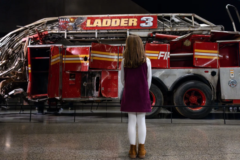 911 Ground Zero tour in front of memorial pools