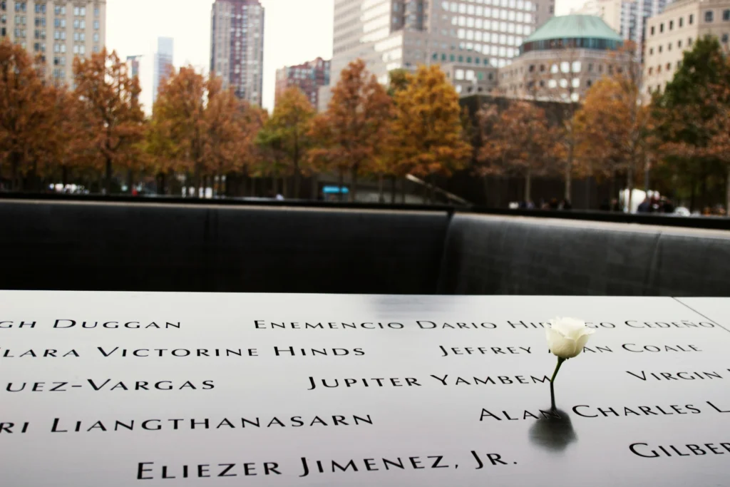 Rose on the 9/11 Memorial